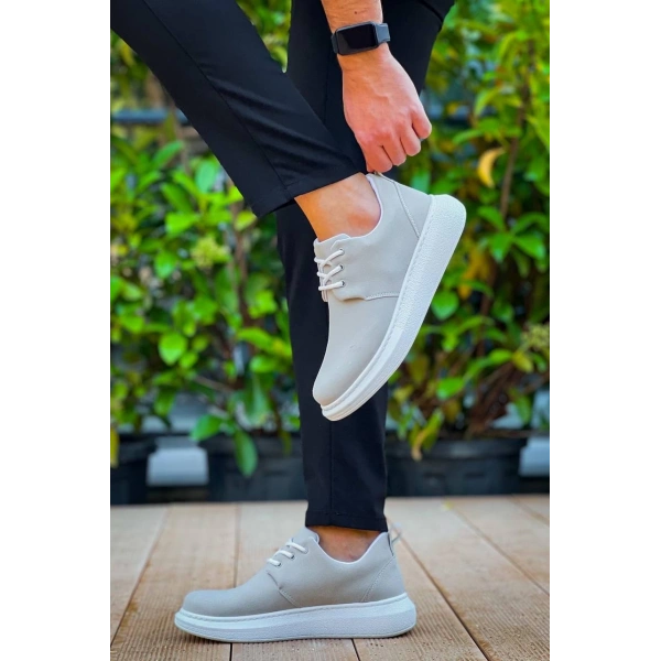KB-003 Kuback Gri Süet Bağcıklı  Günlük Erkek Ayakkabı