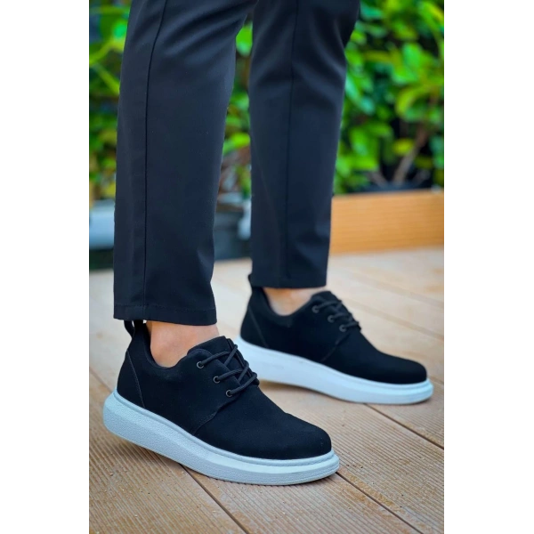 KB-003 Kuback Siyah Süet Bağcıklı  Günlük Erkek  Ayakkabı