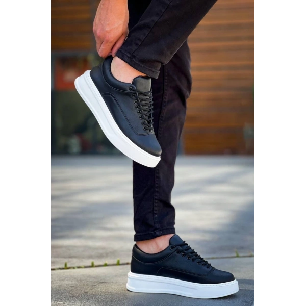 KB-005 Kuback Siyah Cilt Bağcıklı  Günlük Erkek  Ayakkabı