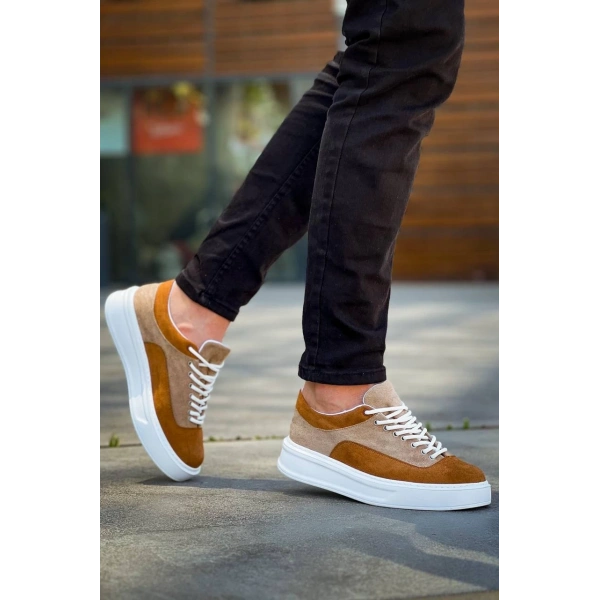 KB-005 Kuback Vizon Taba Süet Bağcıklı  Günlük Erkek  Ayakkabı