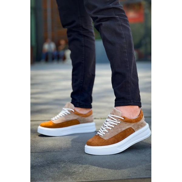 KB-005 Kuback Vizon Taba Süet Bağcıklı  Günlük Erkek  Ayakkabı