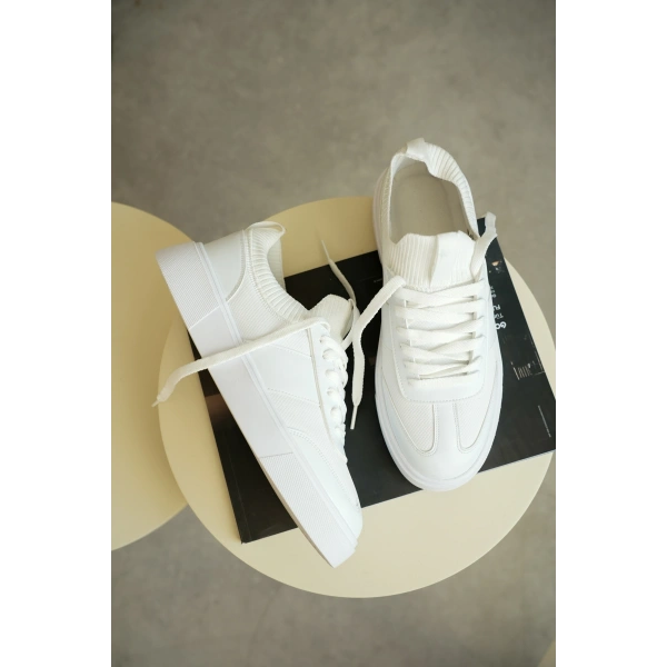 KB-010 Kuback Beyaz Cilt Günlük Erkek Ayakkabı