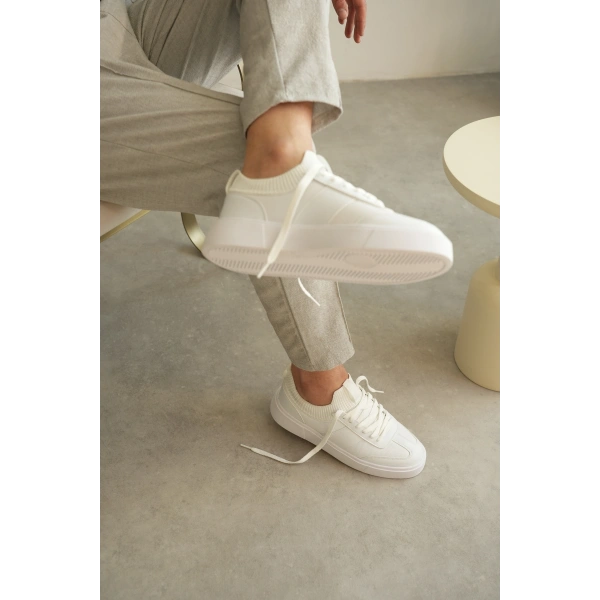 KB-010 Kuback Beyaz Cilt Günlük Erkek Ayakkabı