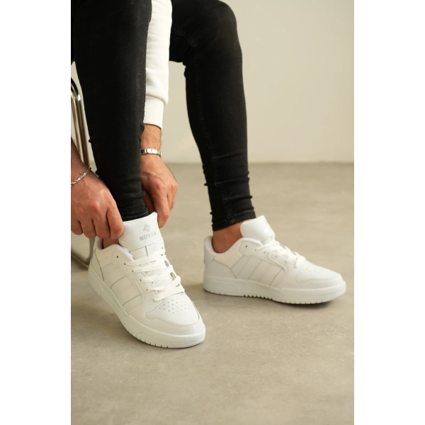 KB-013 Kuback Beyaz Cilt Günlük Erkek Ayakkabı