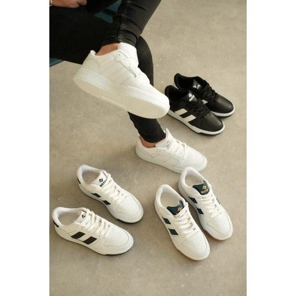 KB-013 Kuback Siyah Beyaz Günlük Erkek Ayakkabı