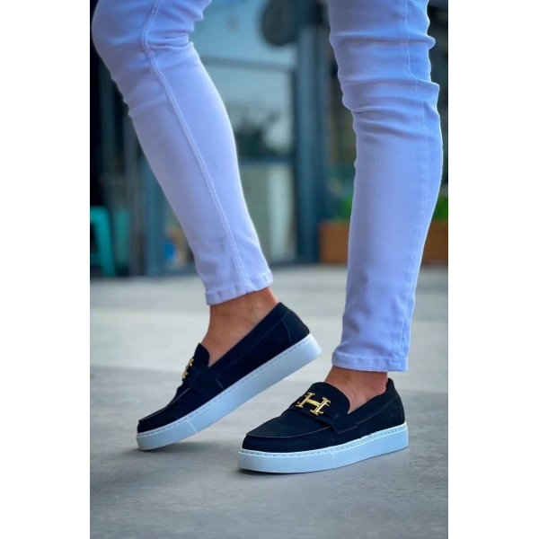 KB-027  Kuback  Bağcıksız Siyah Süet H Günlük Erkek Ayakkabı