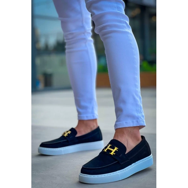 KB-027  Kuback  Bağcıksız Siyah Süet H Günlük Erkek Ayakkabı