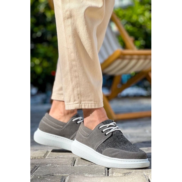 KB-042  Kuback Bağcıklı Gri Günlük Erkek Ayakkabı