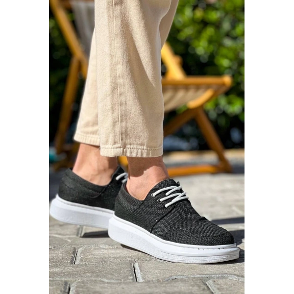 KB-042  Kuback Bağcıklı Siyah Günlük Erkek Ayakkabı