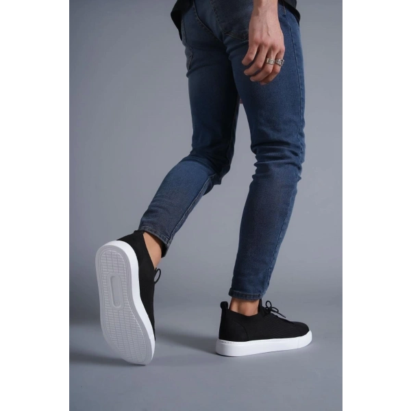 KB-112   Kuback Siyah Triko Bağcıklı  Günlük Erkek  Ayakkabı