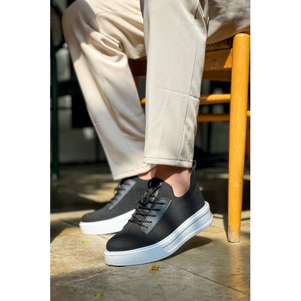 KB-116 Kuback Siyah Triko Bağcıklı  Günlük Erkek Ayakkabı