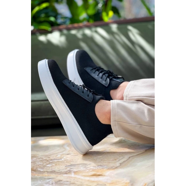 KB-116 Kuback Siyah Triko Bağcıklı  Günlük Erkek Ayakkabı