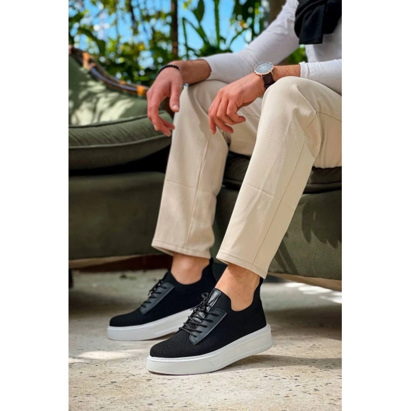 KB-116 Kuback Siyah Triko Bağcıklı  Günlük Erkek Ayakkabı