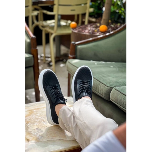 KB-116 Kuback Siyah Triko Bağcıklı  Günlük Erkek Ayakkabı