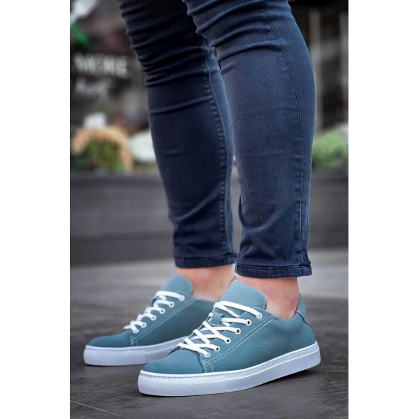 KB-122  Kuback  Bebe Mavi Süet Yüksek Taban Bağcıklı Günlük Erkek Ayakkabı