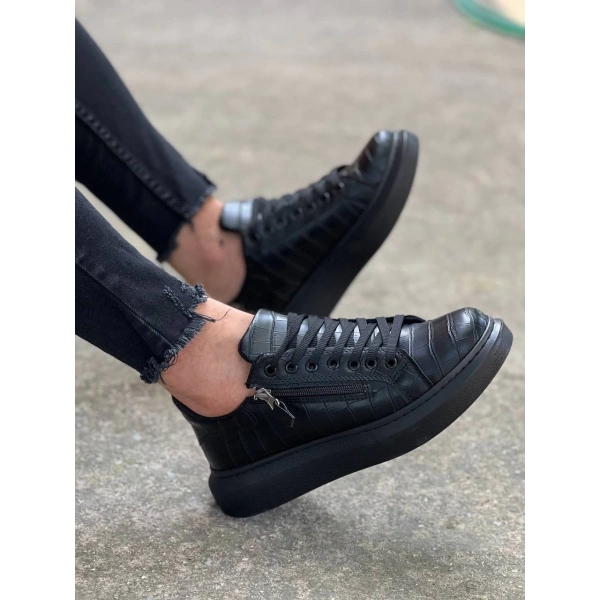 KB-309  Kuback Kömür Fermuar Ve Bağcıklı  Günlük Erkek  Ayakkabı