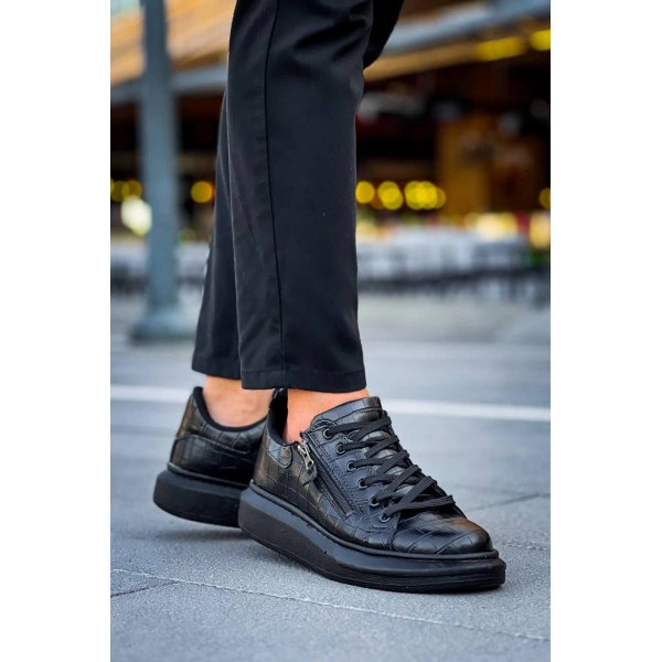 KB-309  Kuback Kömür Fermuar Ve Bağcıklı  Günlük Erkek  Ayakkabı