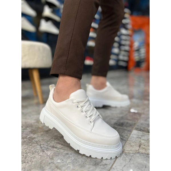 KB-702 Kuback Beyaz Cilt Günlük Erkek Ayakkabı