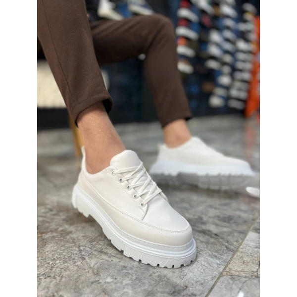 KB-702 Kuback Beyaz Cilt Günlük Erkek Ayakkabı