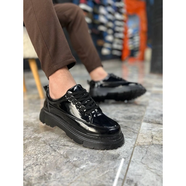 KB-702 Kuback Kömür Rugan Günlük Erkek Ayakkabı