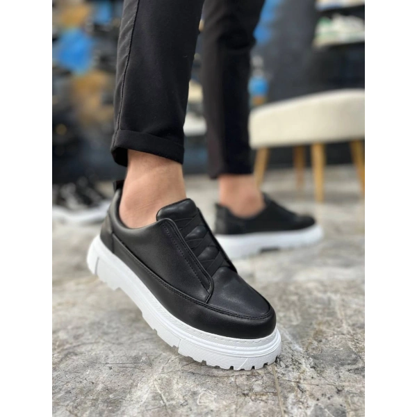 KB-703 Kuback Siyah Lastikli Günlük Erkek Ayakkabı