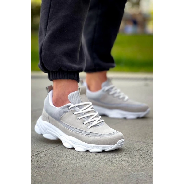 KB-707  Kuback Taş Süet Yüksek Taban Bağcıklı Günlük Erkek Ayakkabı