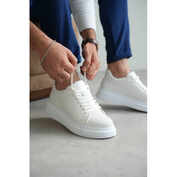 KB-B2 Kuback Beyaz Cilt Günlük Erkek Ayakkabı