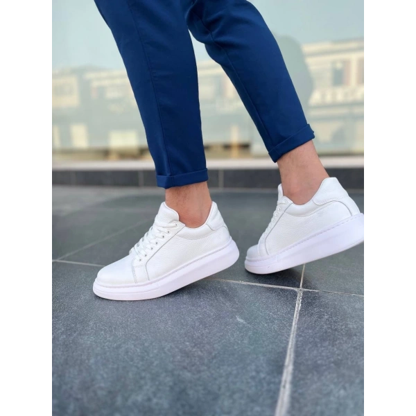 KB-DX46 Kuback Beyaz Deri Günlük Erkek Ayakkabı