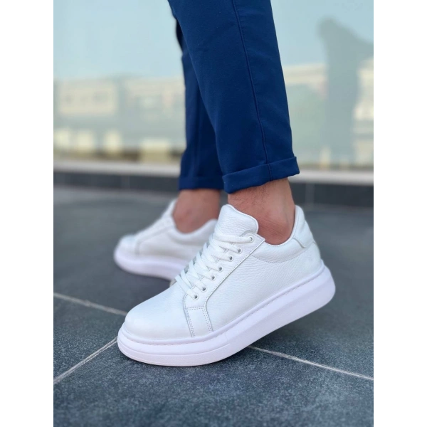 KB-DX46 Kuback Beyaz Deri Günlük Erkek Ayakkabı