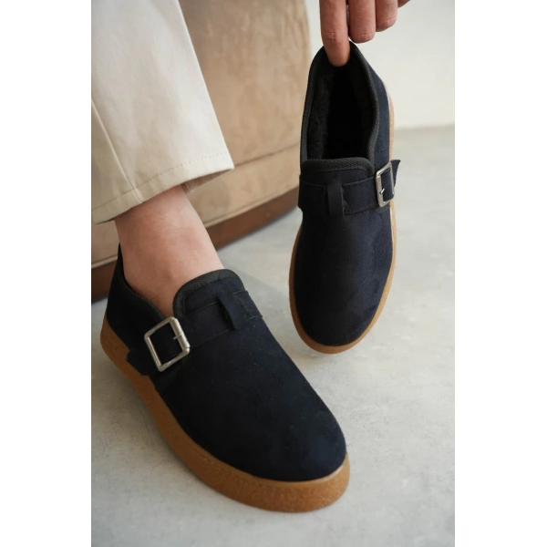 KB-KX1 Kuback Lacivert Kahve Taban Kürklü Günlük Erkek Ayakkabı