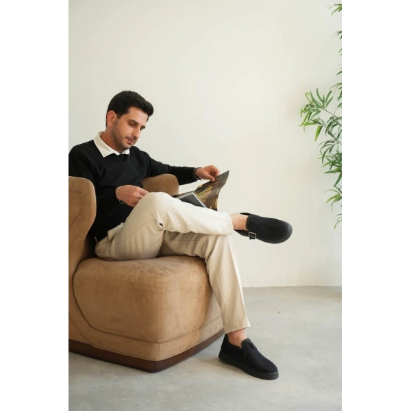 KB-KX1 Kuback Lacivert Kürklü Günlük Erkek Ayakkabı