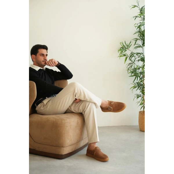 KB-KX1 Kuback Taba Kürklü Günlük Erkek Ayakkabı