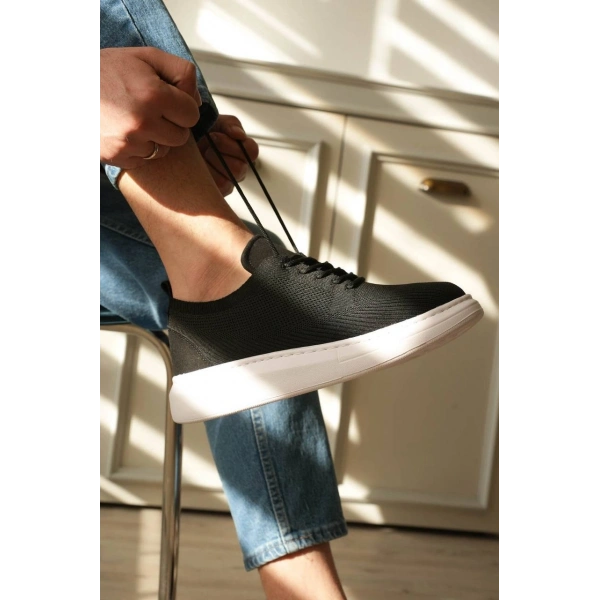 KB-M101 Kuback Siyah Triko Bağcıklı Günlük Erkek Ayakkabı