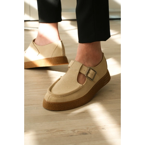 KB-T30 Kuback Bej Kahve Taban Günlük Erkek Sandalet