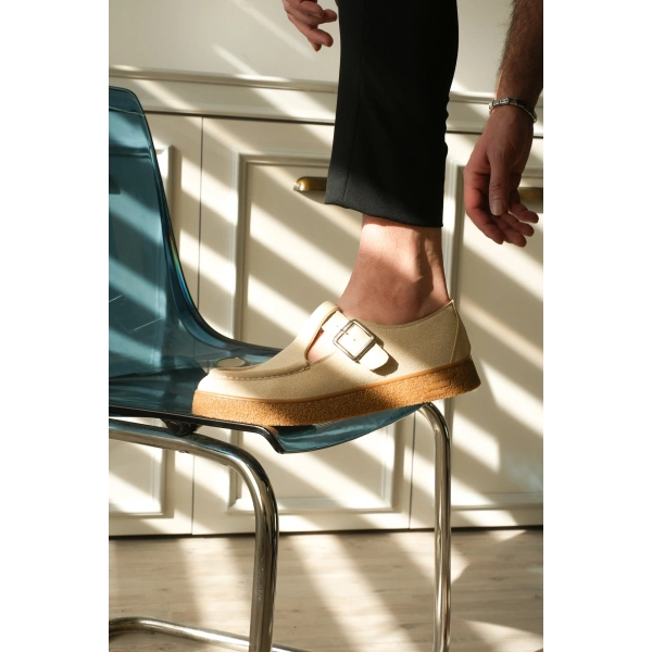 KB-T30 Kuback Bej Kahve Taban Günlük Erkek Sandalet