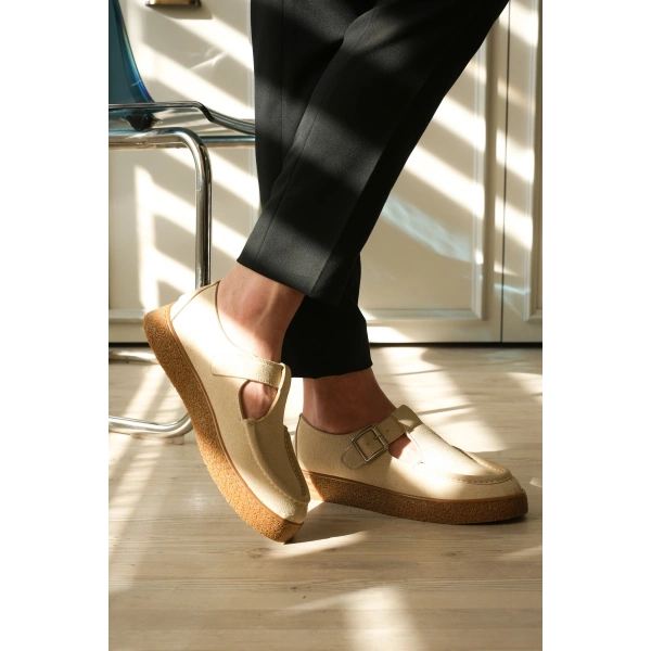 KB-T30 Kuback Bej Kahve Taban Günlük Erkek Sandalet