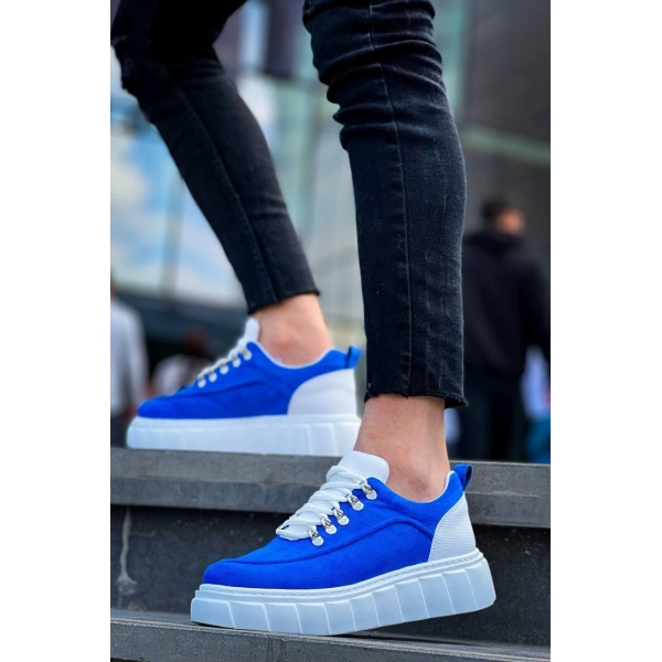 KB-X10 Kuback Sax Süet Beyaz Yüksek Taban Günlük Spor Ayakkabı