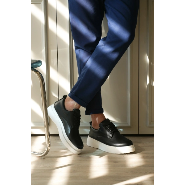 KB-X16 Kuback Siyah Cilt Günlük Erkek Ayakkabı