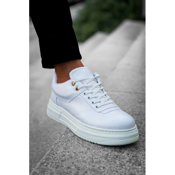 KB-X20 Kuback Beyaz Cilt Günlük Erkek Ayakkabı