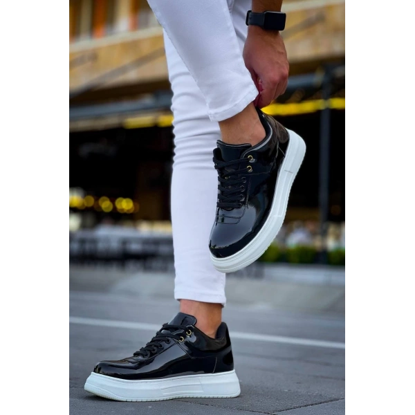 KB-X20 Kuback Siyah Rugan  Günlük Erkek Ayakkabı