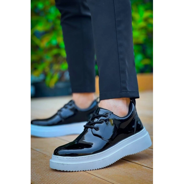 KB-X3  Kuback Siyah Rugan  Bağcıklı  Günlük Erkek  Ayakkabı