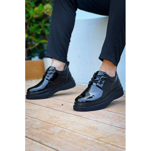 KB-X3  Kuback  Siyah Rugan Siyah Taban  Bağcıklı  Günlük Erkek  Ayakkabı