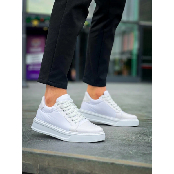 KB-X46 Kuback Beyaz Rugan Yüksek Beyaz Taban Günlük Spor Ayakkabı