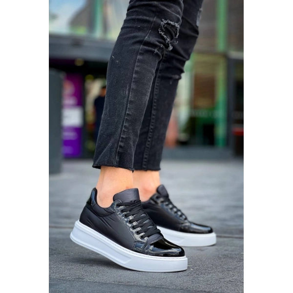 KB-X46 Kuback Siyah Rugan Bağcıklı  Günlük Erkek Ayakkabı