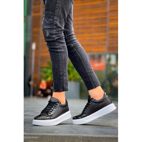 KB-X46 Kuback Siyah Rugan Bağcıklı  Günlük Erkek Ayakkabı