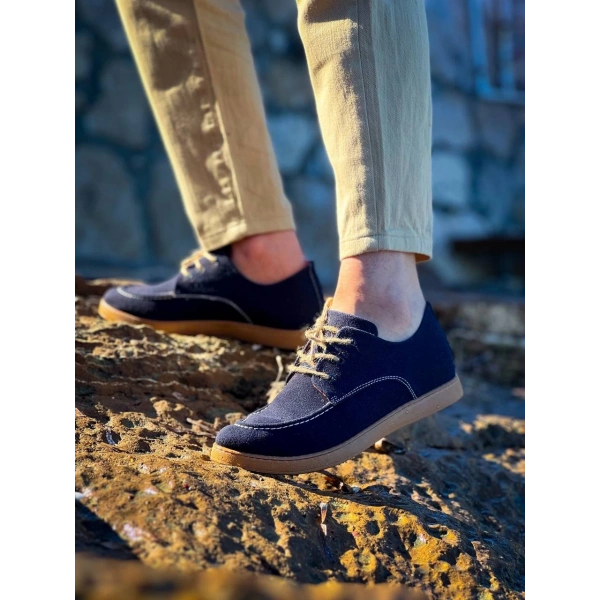 KB-X5 Kuback Lacivert  Süet Bağcıklı  Günlük Erkek Ayakkabı