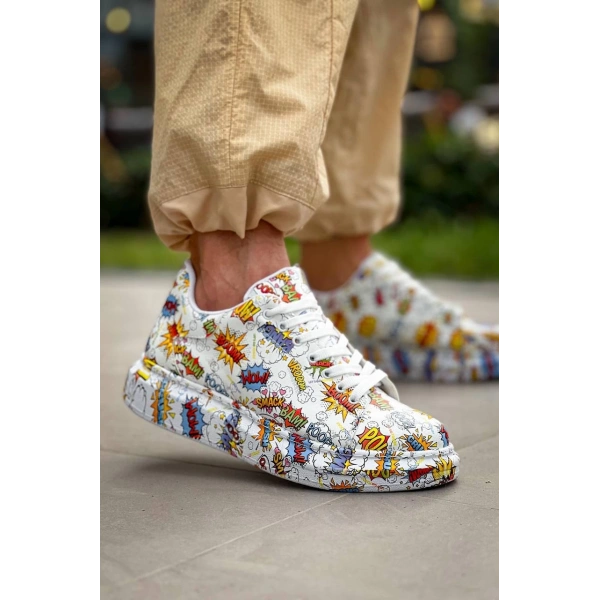 KB-X500  Kuback  Beyaz Boom  Bağcıklı  Günlük Erkek  Ayakkabı