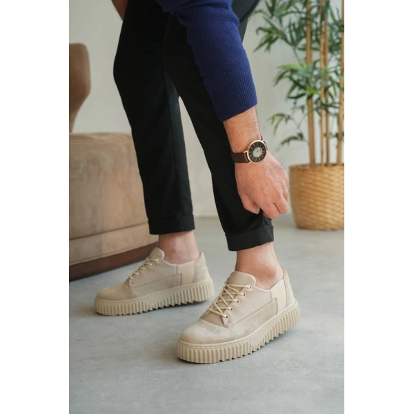 KB-X516 Kuback Bej Süet Günlük Erkek Ayakkabı