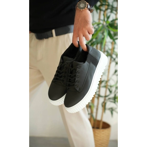 KB-X516 Kuback Siyah Cilt Günlük Erkek Ayakkabı