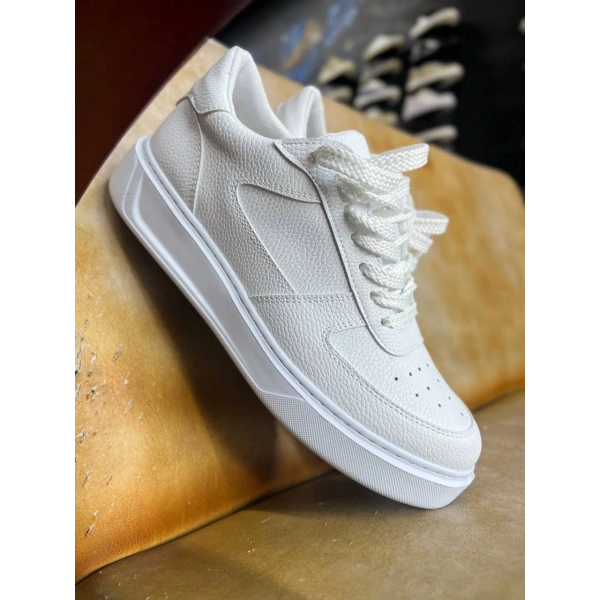 KB-X9 Kuback Beyaz Cilt Günlük Erkek Ayakkabı